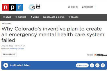 Why Colorado's Inventive Plan to Create an Emergency Mental Health Care System Failed
